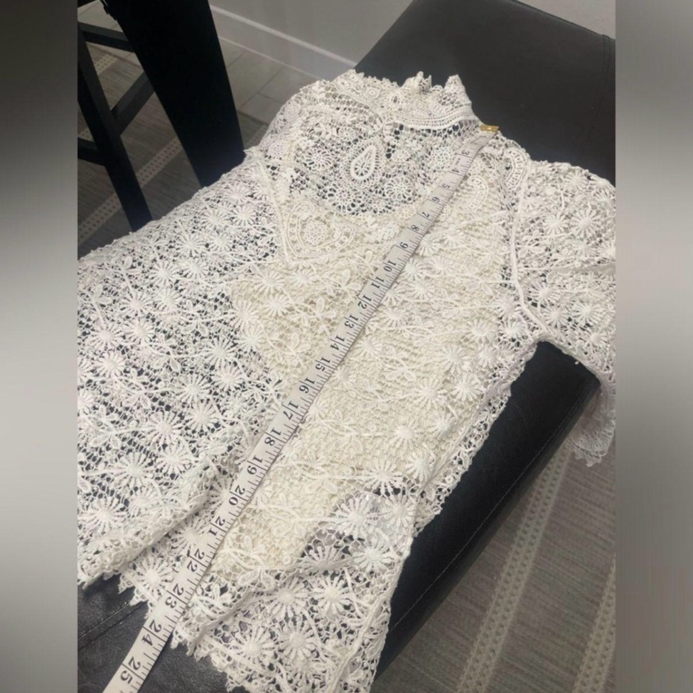 Ralph Lauren Cream Lace Blouse - Picture 6 of 6